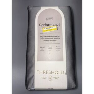 Queen 400 Thread Count Performance Flat Sheet Classic Gray - Threshold: Cotton